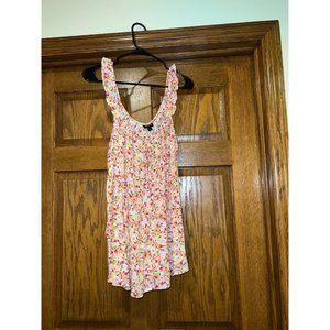 Torrid Washable Crinkle Gauze Ruffle Tie Front Tank